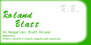 roland blatt business card